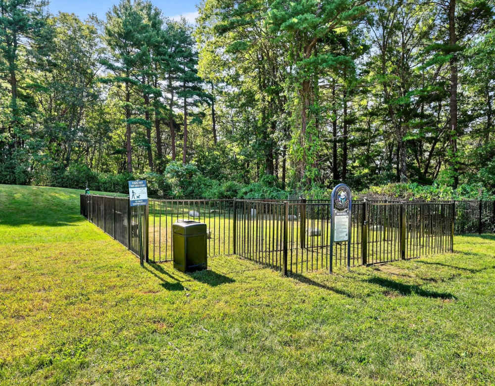 Community dog park at Eagle Rock Apartments at MetroWest in Framingham, Massachusetts