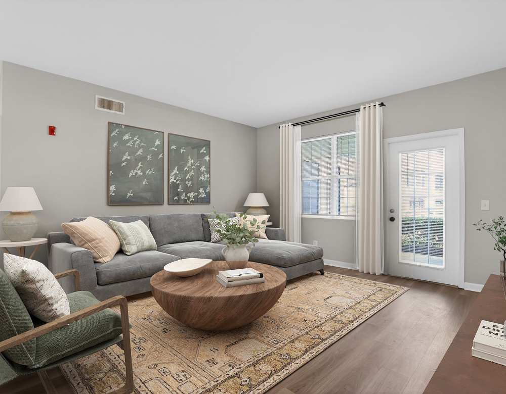 Living room at Eagle Rock Apartments at Fishkill in Fishkill, New York