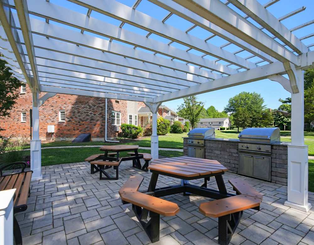 Grill station 1 for resident use at Eagle Rock Apartments at Woodbury in Woodbury, New York