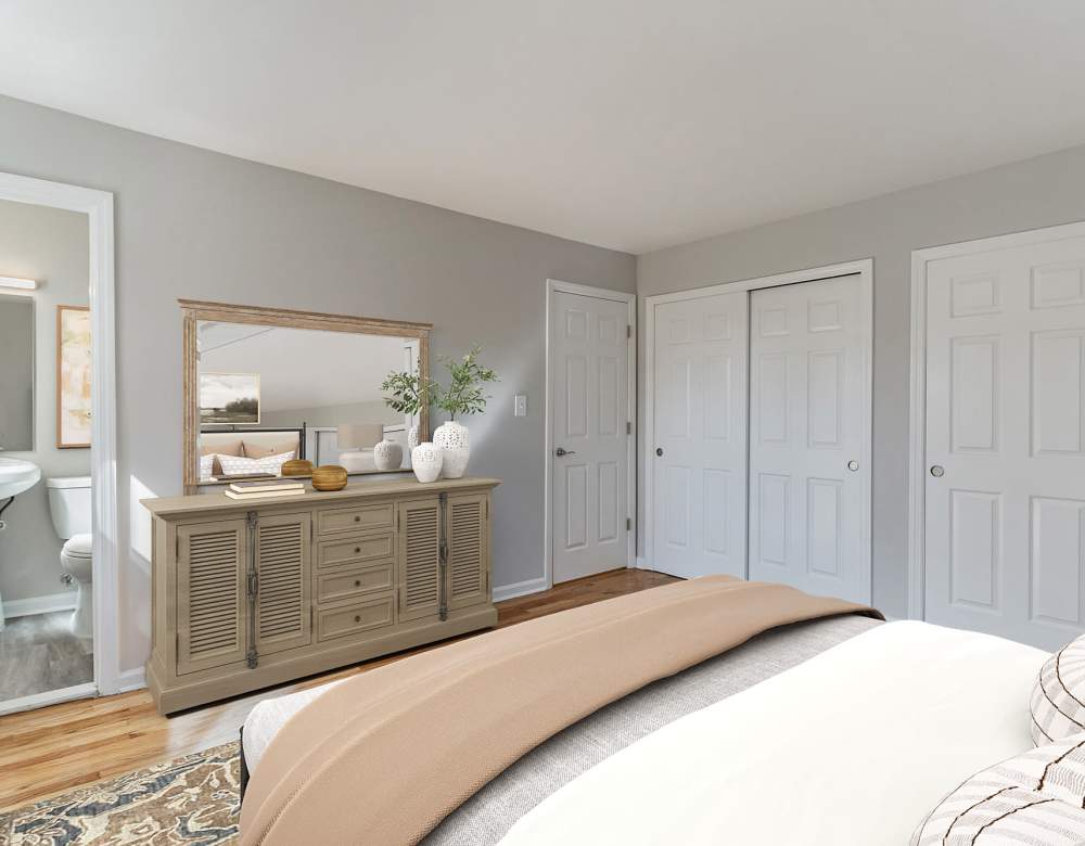 Spacious master bedroom at Eagle Rock Apartments at North Plainfield in North Plainfield, New Jersey