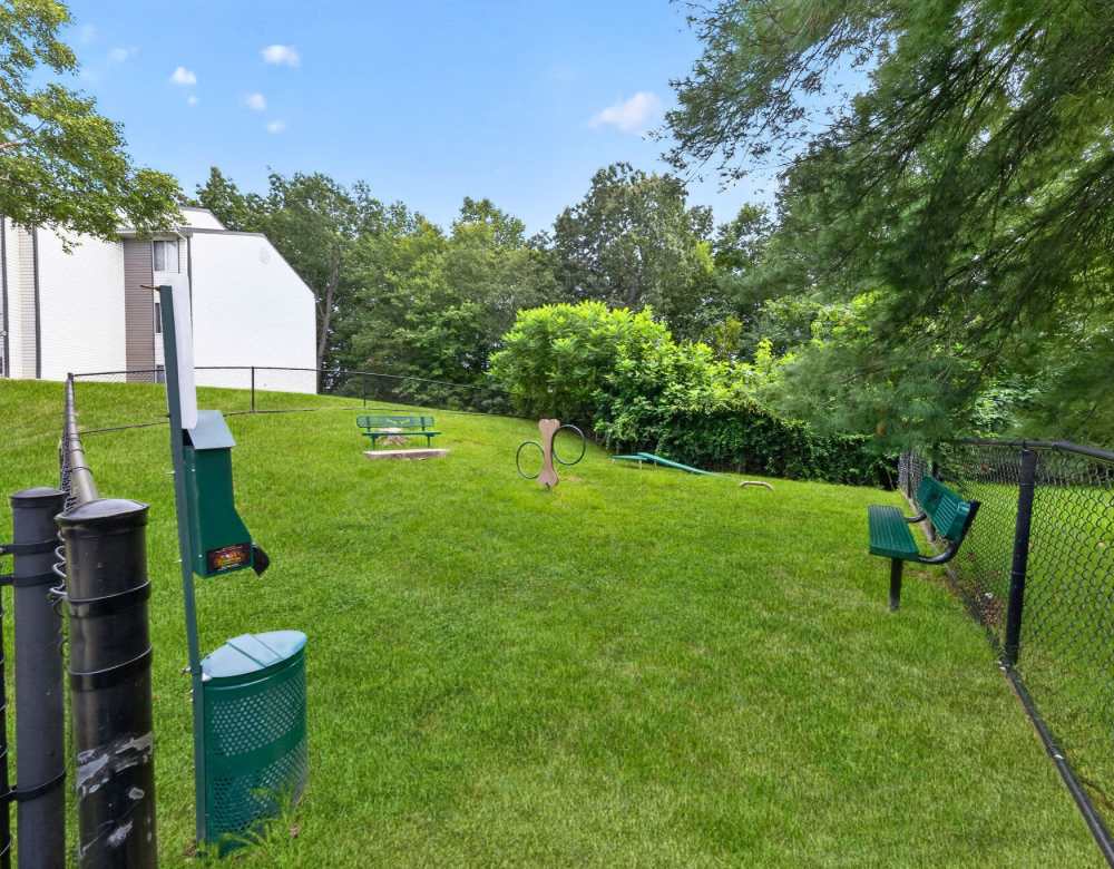 Dog park at Eagle Rock Apartments at Belcamp in Belcamp, Maryland