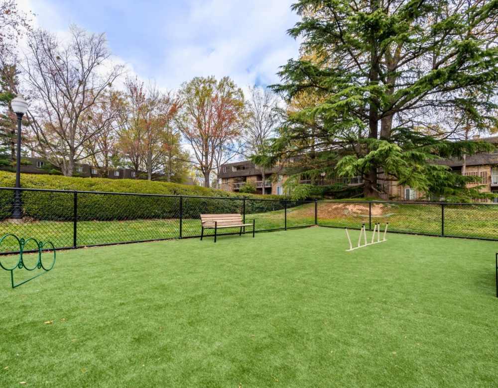Dog park at Fairway Apartments in Reston, Virginia