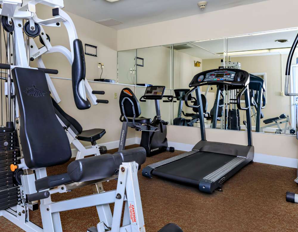 Fitness center at Vandenburgh Place, an Eagle Rock Community in Troy, New York