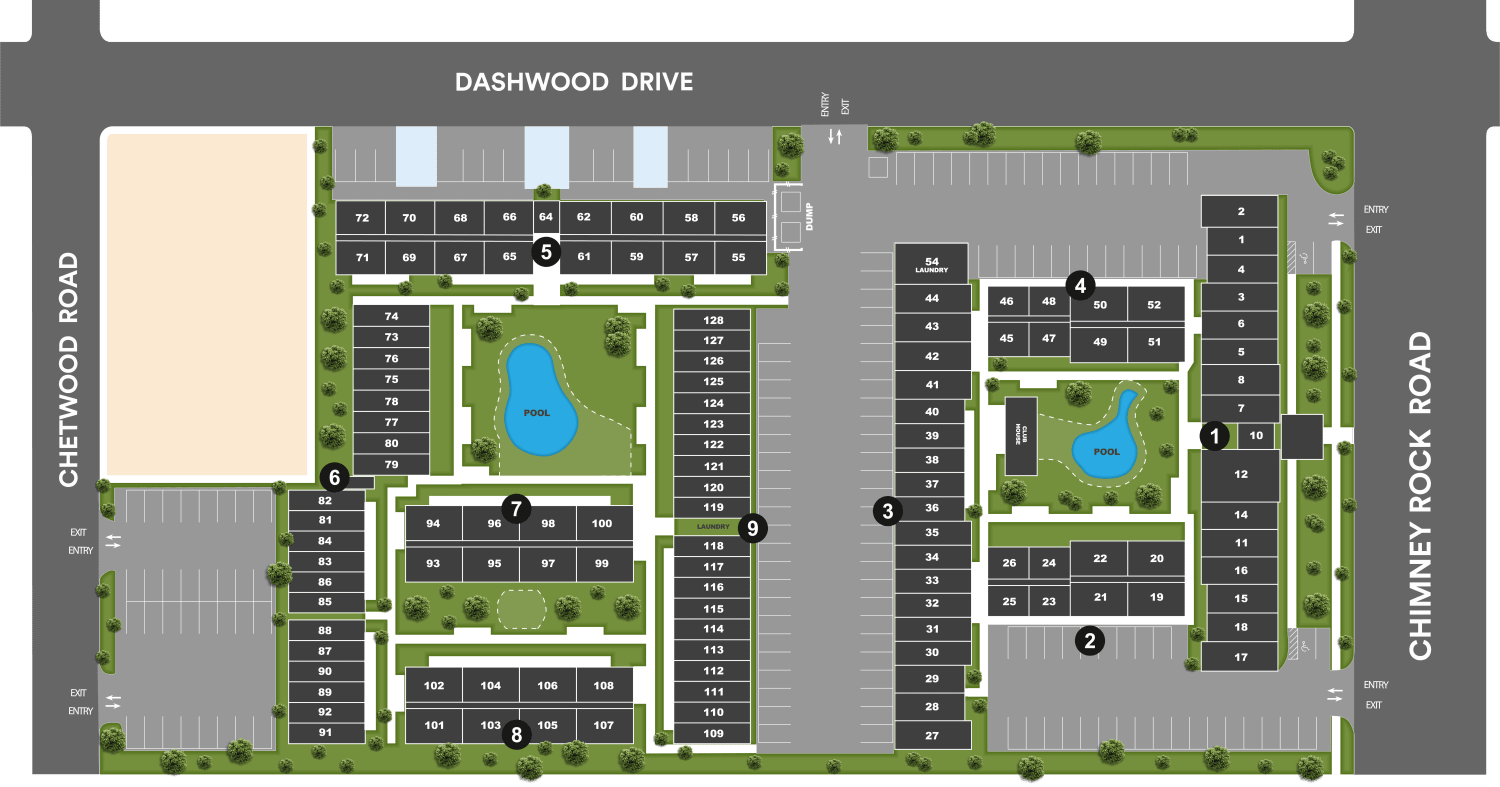 SiteMap at Palms At Chimney Rock in Houston, Texas