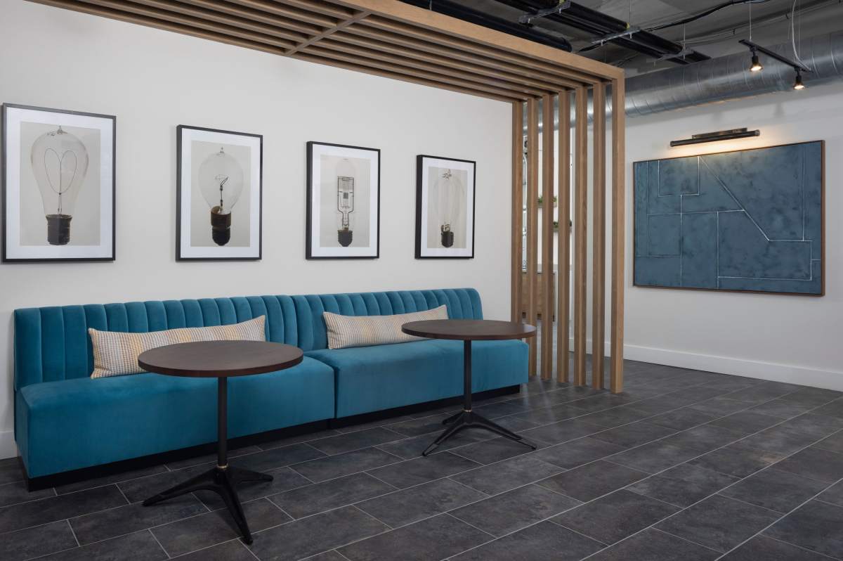 Community waiting area at RainDance in Winter Haven, Florida 