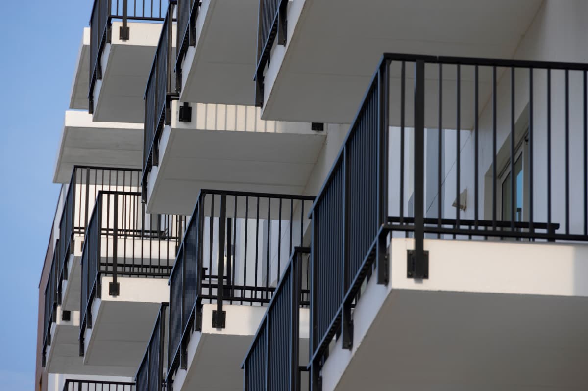 Building with multiple balconies at RainDance in Winter Haven, Florida 