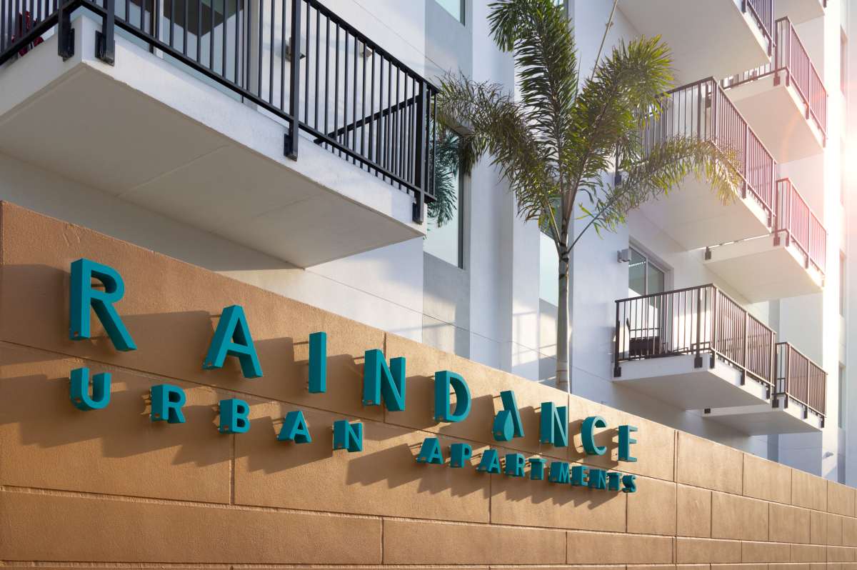 signboard at RainDance in Winter Haven, Florida 