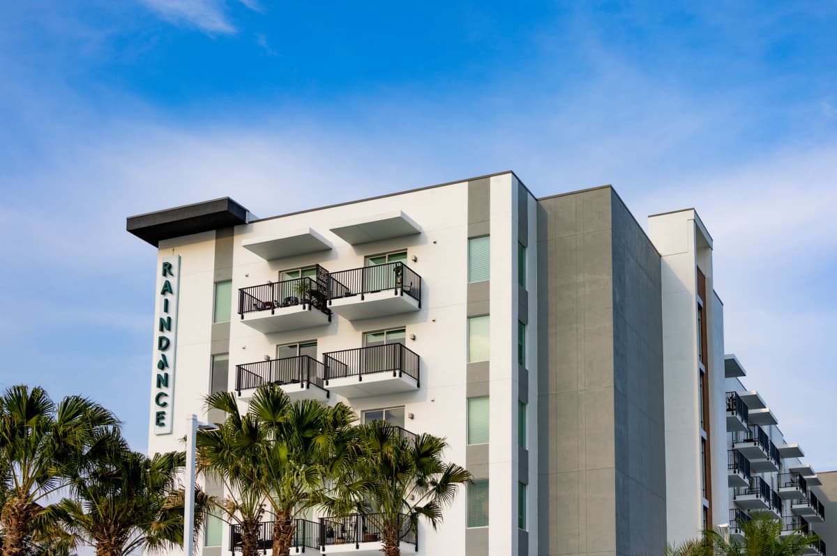 Exteriot view of the building at RainDance in Winter Haven, Florida 