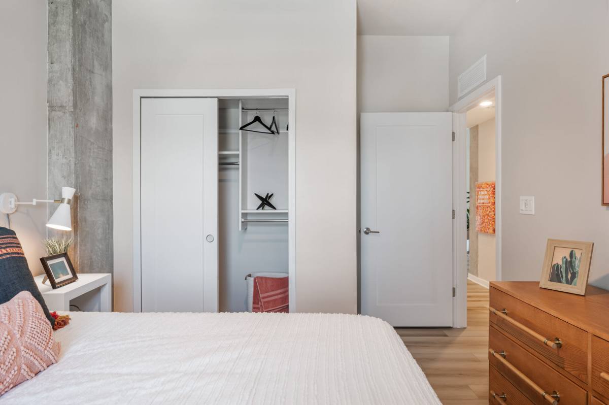 Spacious bedroom with closet at The Breeze in Winter Haven, Florida