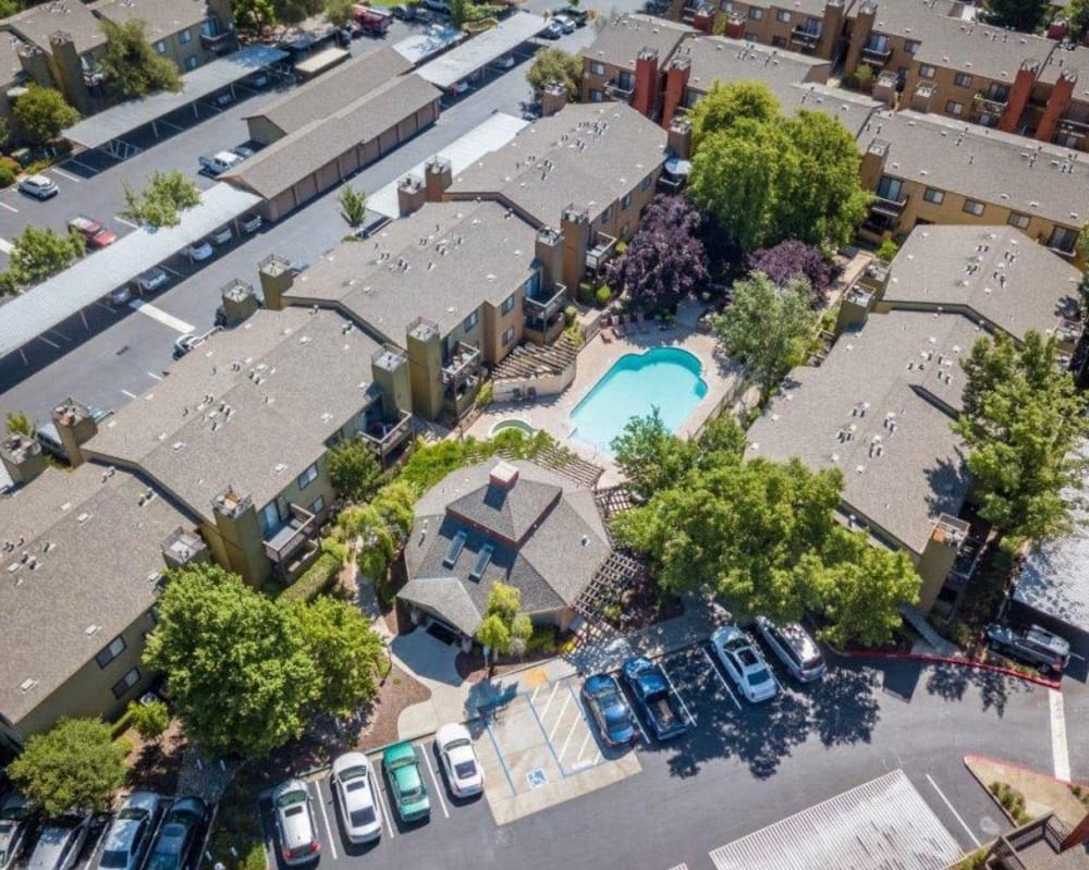 Neighborhood aerial at Copper Creek in Sacramento, California