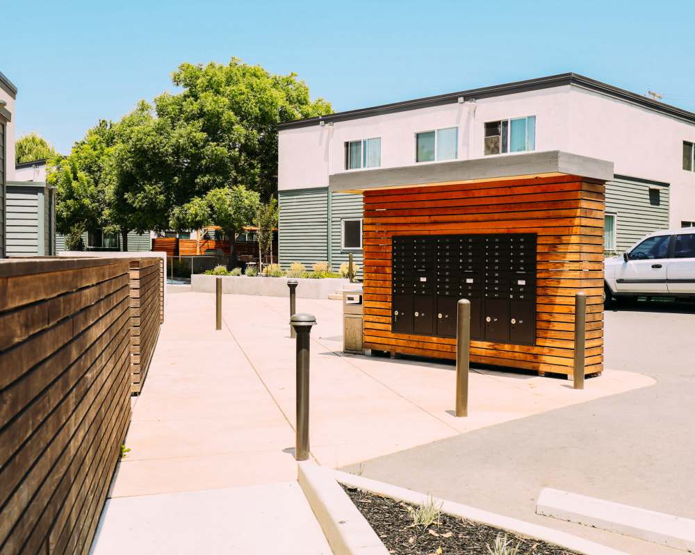 Mailboxes outside of Waterstone Terrace in Benicia, California