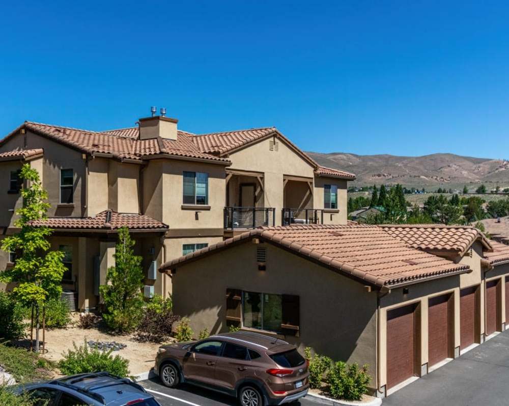 Car garage in community at Park Place Apartments in Reno, Nevada