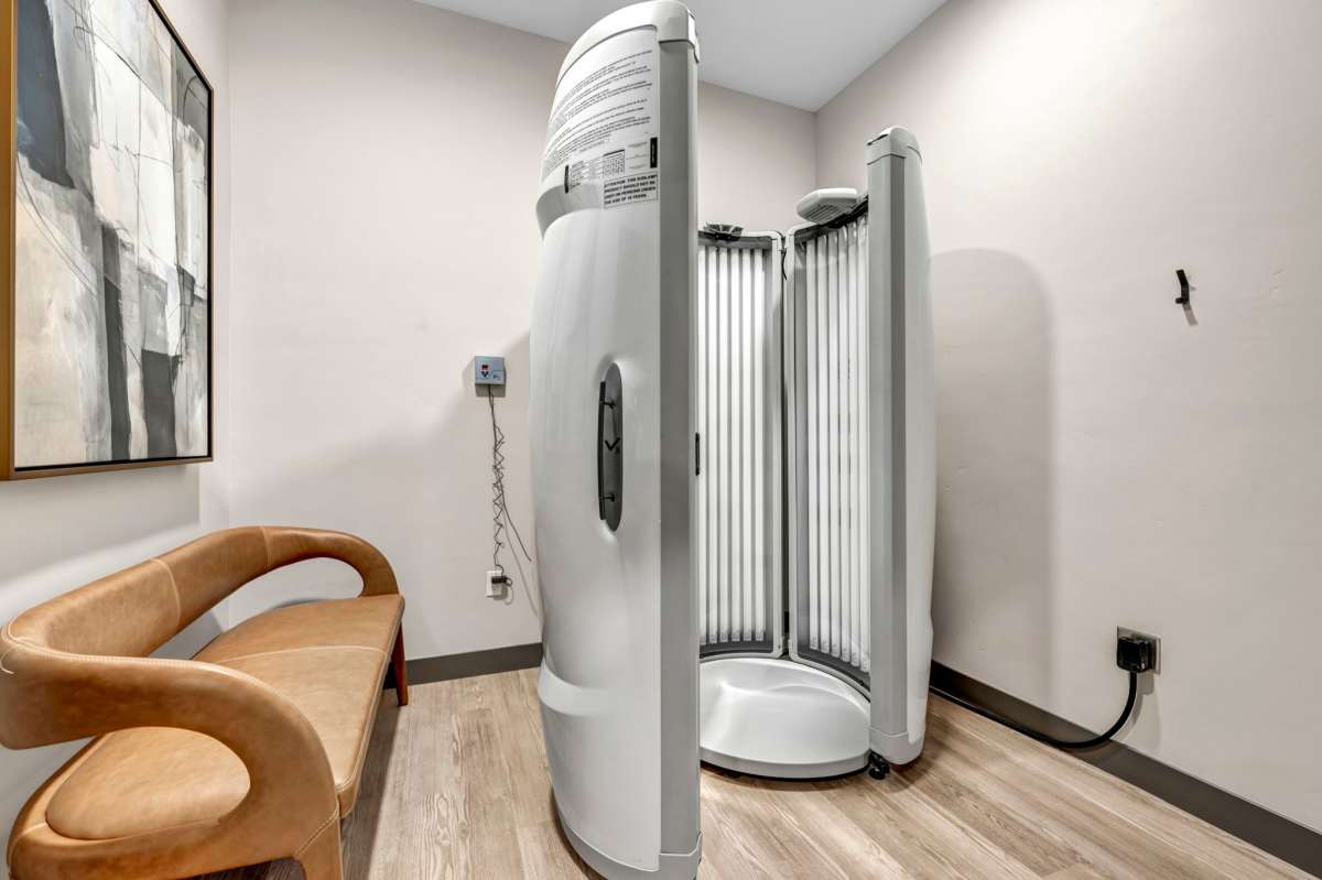 Upright tanning bed at Villas at D'Andrea Apartment Homes in Sparks, Nevada