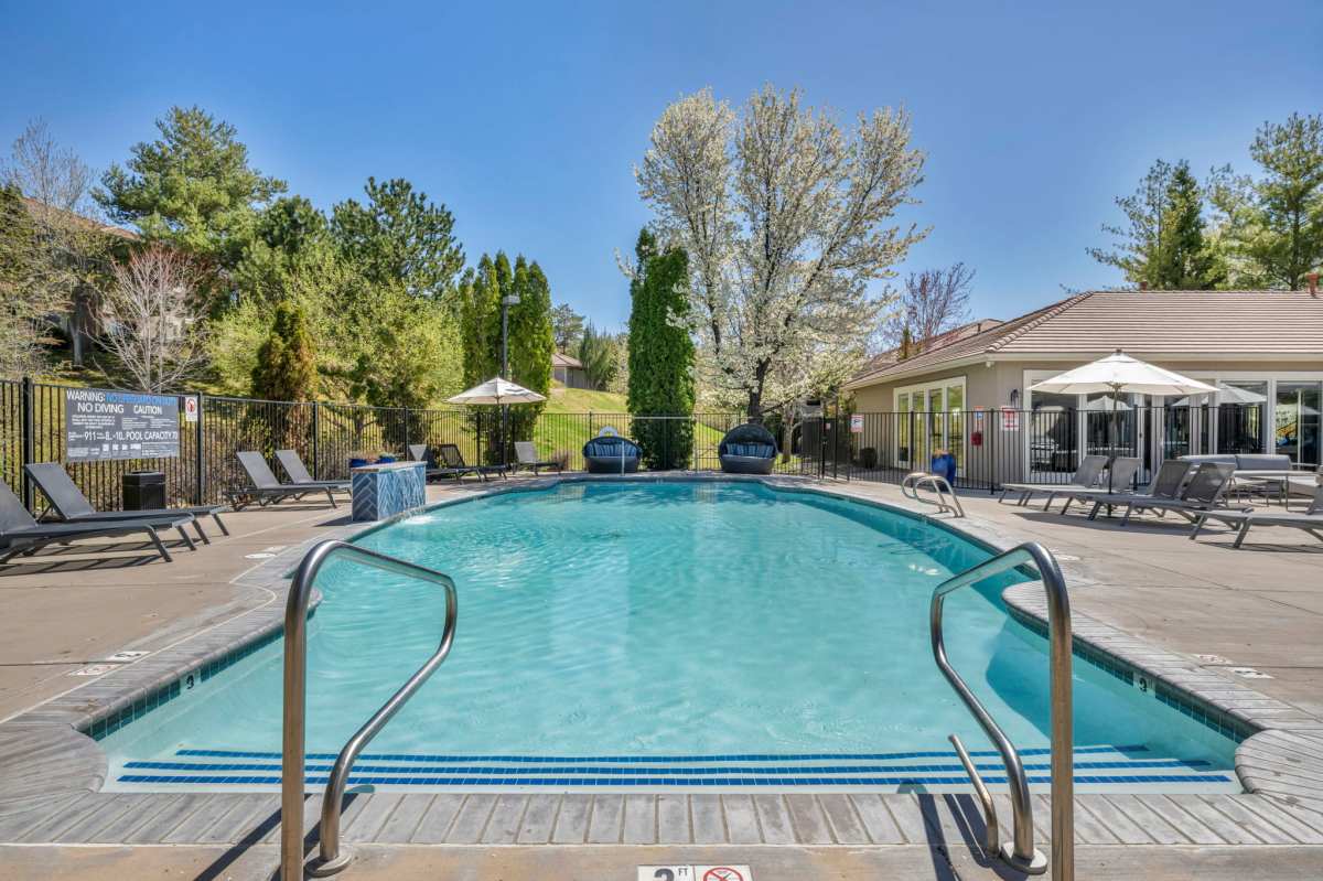 Swimming pool at Villas at D'Andrea Apartment Homes in Sparks, Nevada