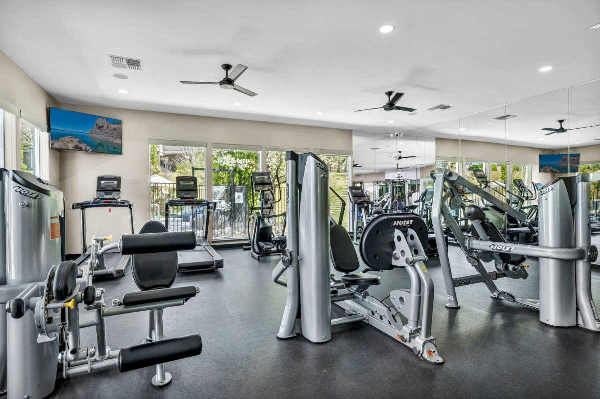 Fitness center with top of the line equipments at Villas at D'Andrea Apartment Homes in Sparks, Nevada
