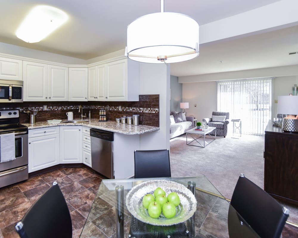 Naturally well-lit apartment interior at Abrams Run Apartment Homes in King of Prussia, PA