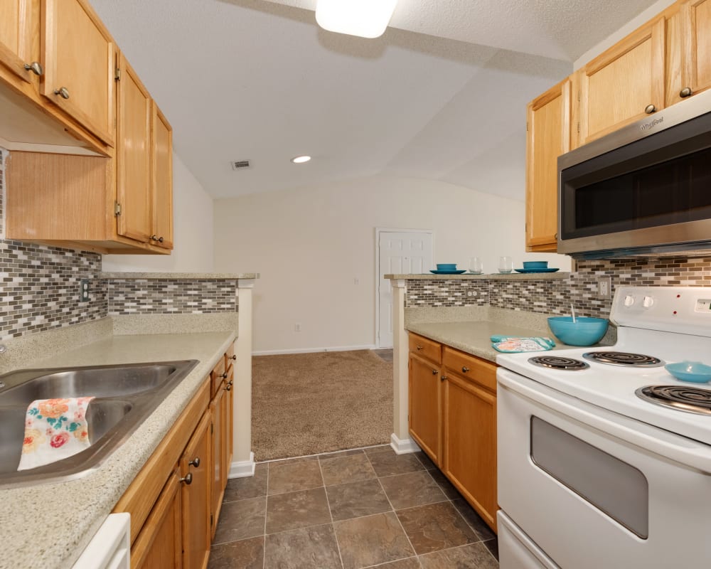 Kitchen at Forest Oaks Apartment Homes in Rock Hill, South Carolina