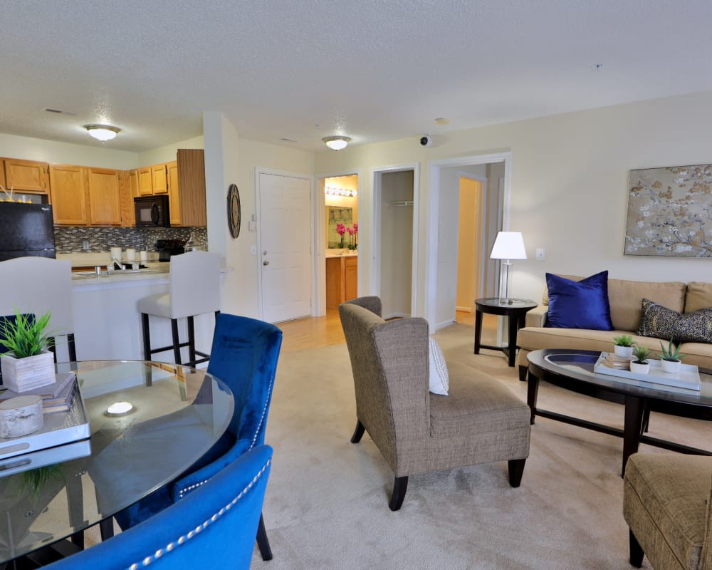 Spacious Living Room at The Apartments at Diamond Ridge in Baltimore, Maryland