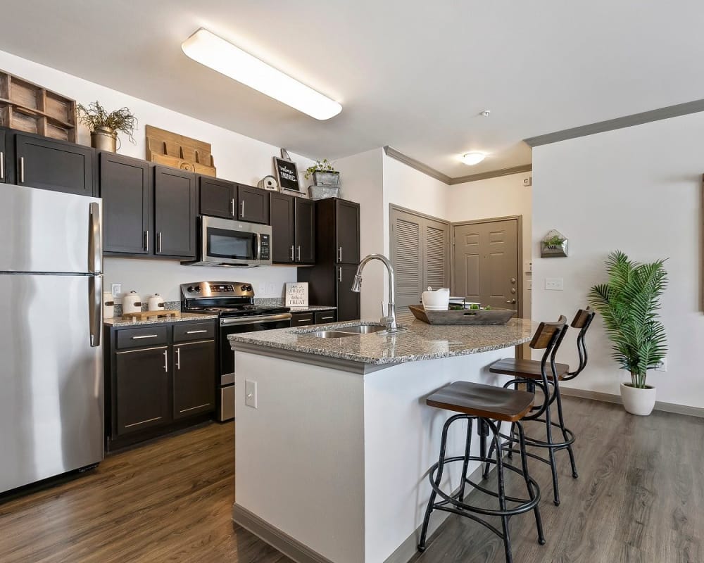 Luxurious kitchen at Plum Creek Vue in Kyle, Texas