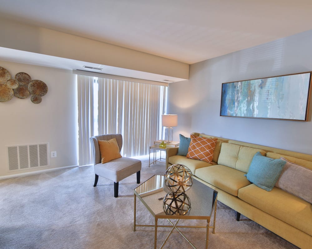 Living room at Carriage Hill Apartment Homes in Randallstown, Maryland