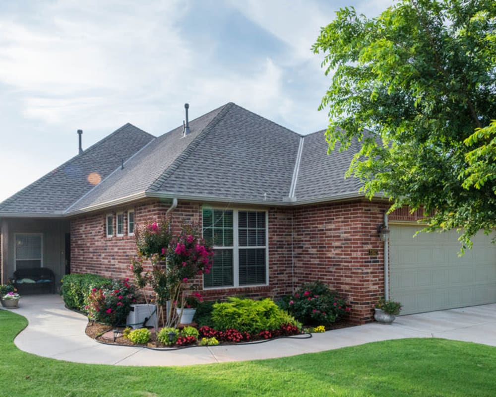 Independent living cottage exterior at Touchmark at Coffee Creek in Edmond, Oklahoma