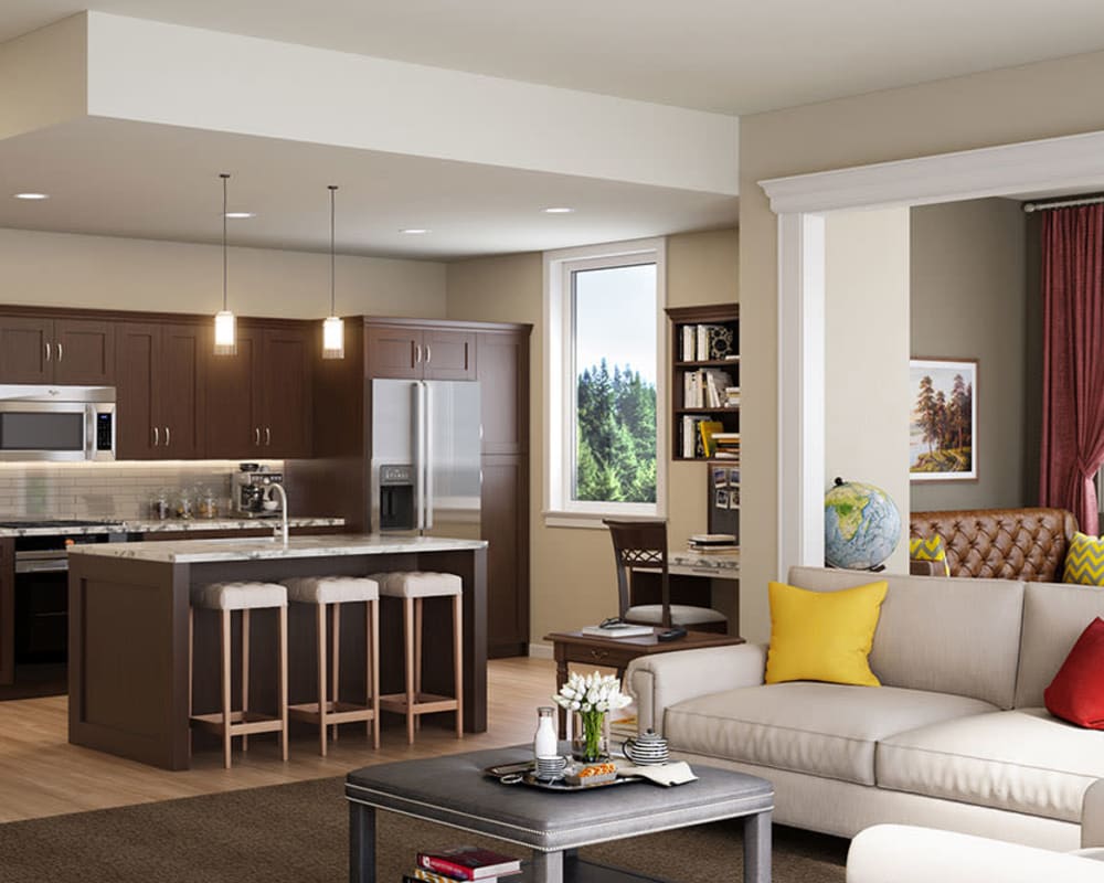 Independent living apartment at Touchmark in the West Hills in Portland, Oregon