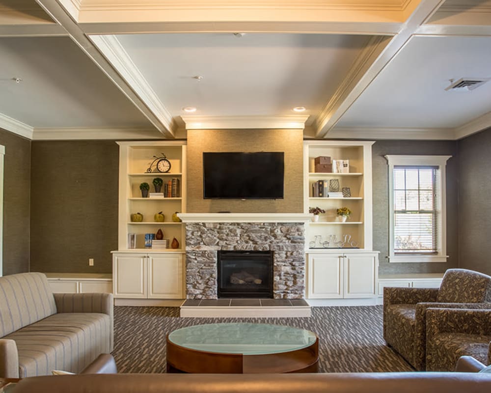 Another angle of the beautiful community room at Preserve at Autumn Ridge in Watertown, New York.