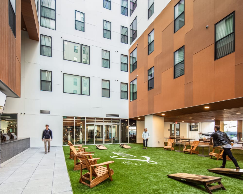Outdoor chill area at RISE at State College in State College, Pennsylvania