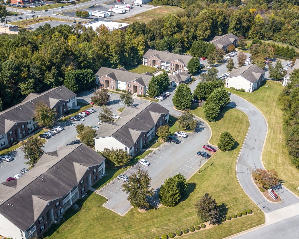 Aerial view at Highland Ridge Apartment Homes in High Point, North Carolina