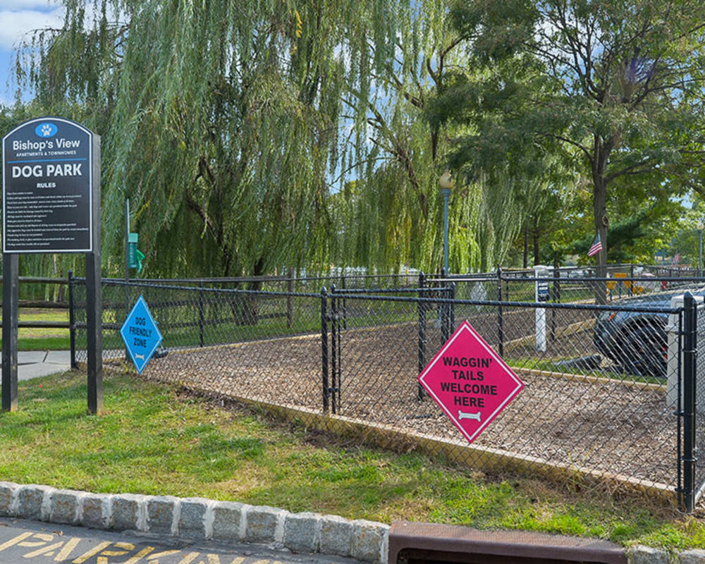 Dog park at Bishop's View Apartments & Townhomes in Cherry Hill, New Jersey