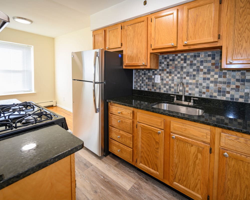 Spacious kitchen at State Gardens in Hackensack, New Jersey