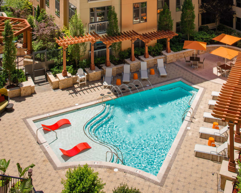 Modern Resort-Style Pool with Sun Deck at Solaire 10914 Georgia in Silver Spring, Maryland