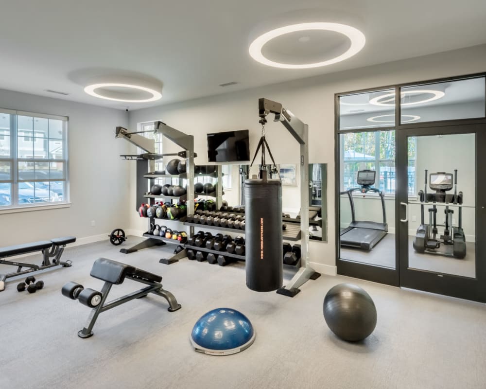 State-of-the-art fitness center at The Cove at Gateway in East Lyme, Connecticut