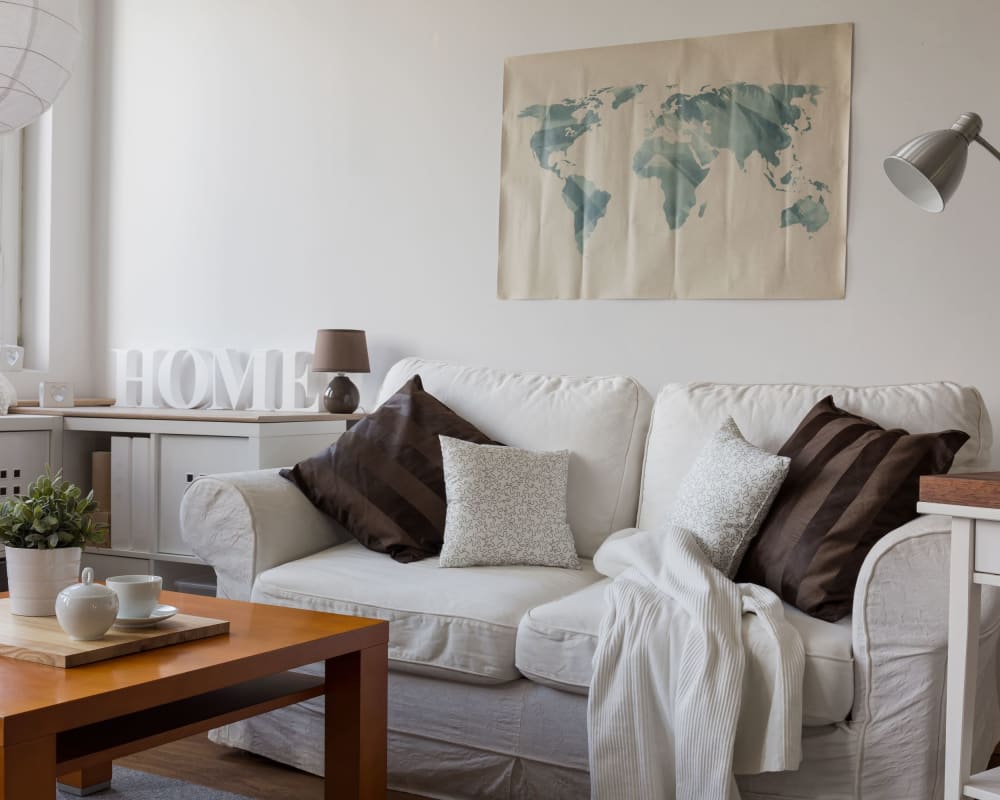 Living room at Hawkins Meadow in Amherst, Massachusetts