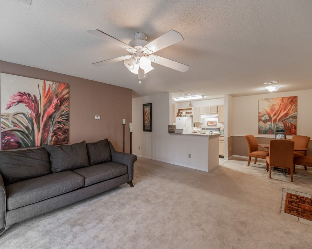 Living Room at Manchester at Wesleyan Apartment Homes in Macon, Georgia
