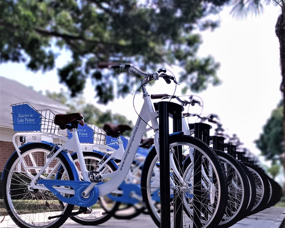 Bike share at Reserve at Lake Pointe Apartments & Townhomes in St Petersburg, Florida