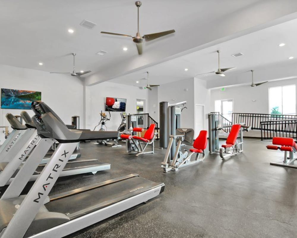 Fitness center at Crossings at Canton in Canton, Michigan