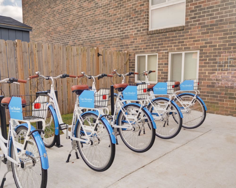 Bike share at East Meadow Apartments in Fairfax, Virginia