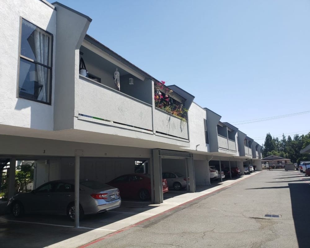 Covered parking at St. Moritz Apartments in Concord, California