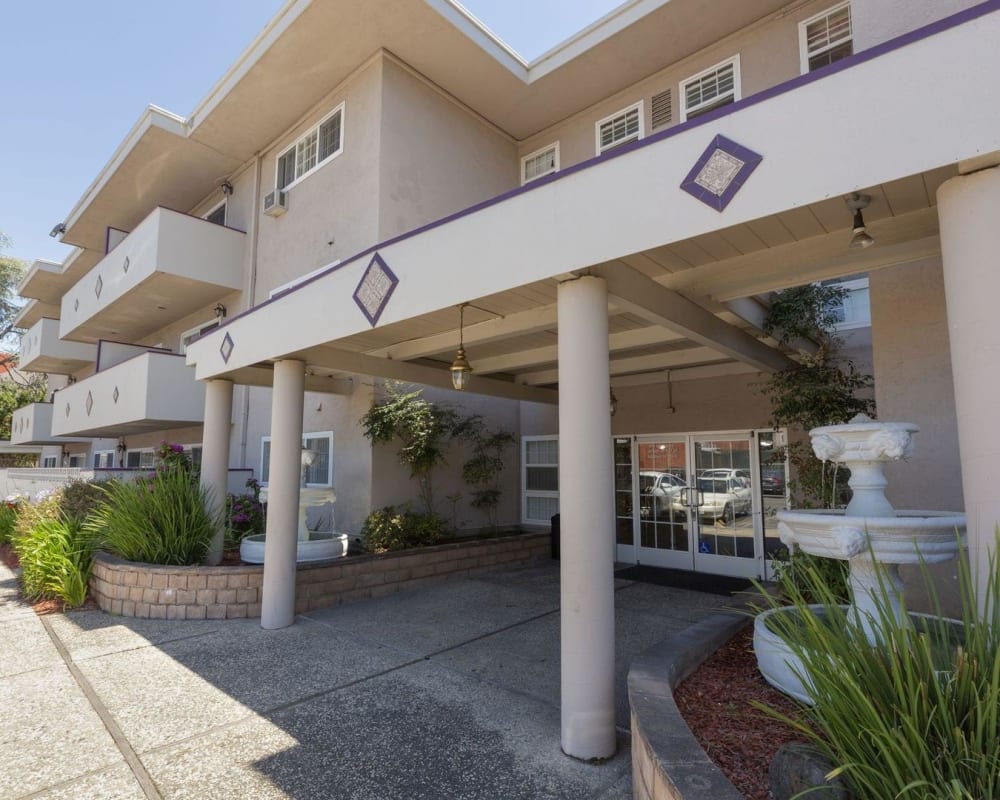 Entrance to the office at Bancroft Towers in San Leandro, California