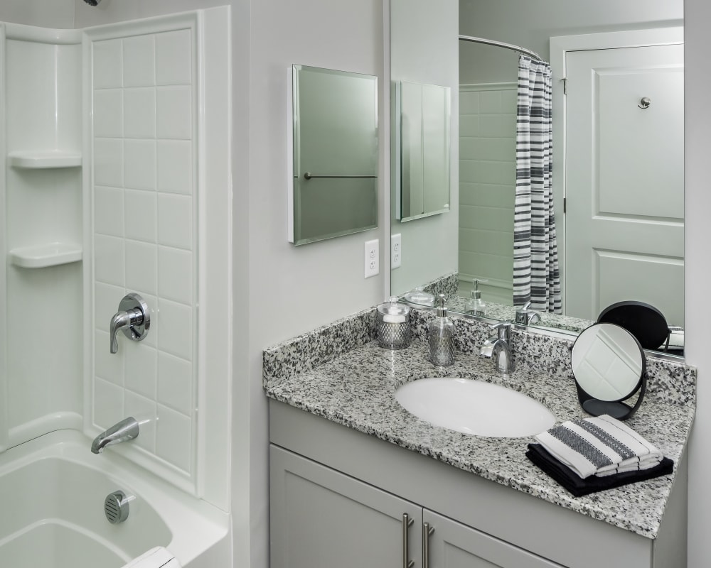 Bathroom at The Residences at Crosstree | Apartments in Freeport, Maine