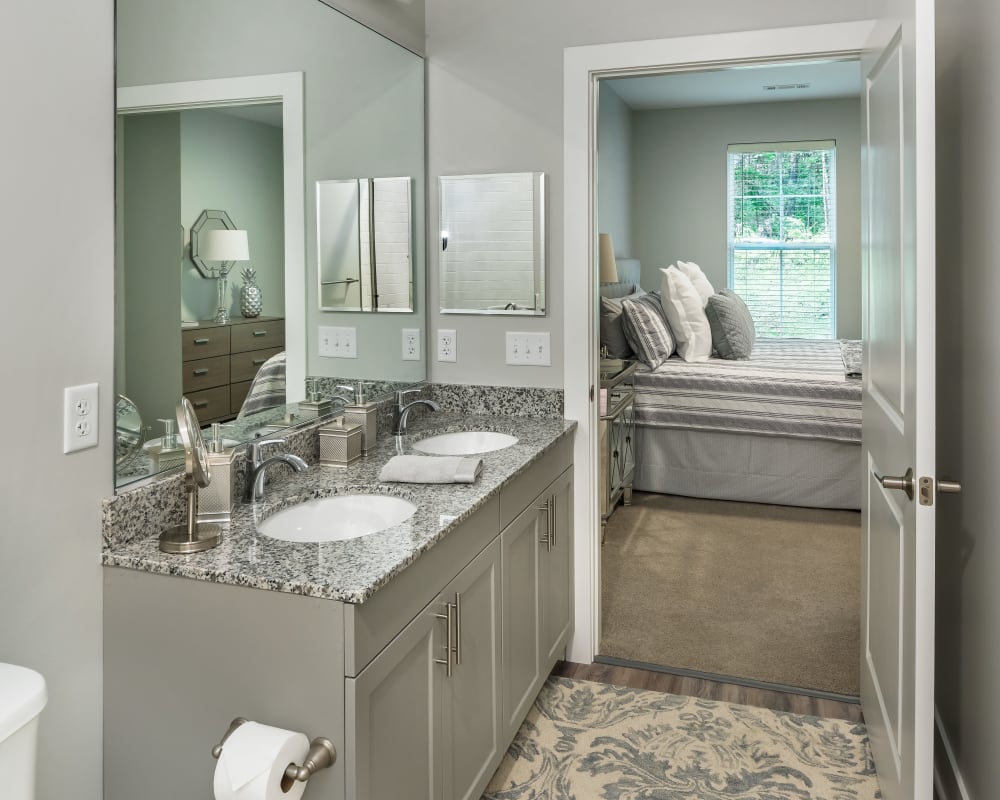 Modern bathroom at The Residences at Crosstree | Apartments in Freeport, Maine