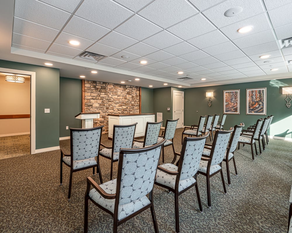 Resident chapel room at The Pillars of Grand Rapids in Grand Rapids, Minnesota