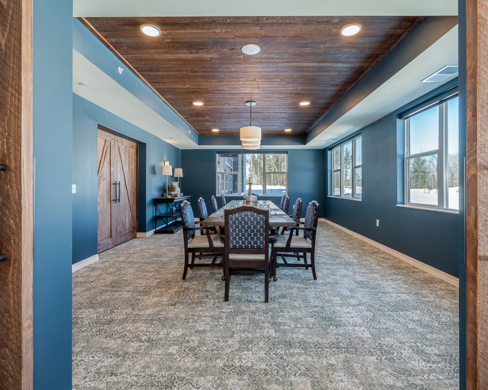 Private dining room at The Pillars of Hermantown in Hermantown, Minnesota
