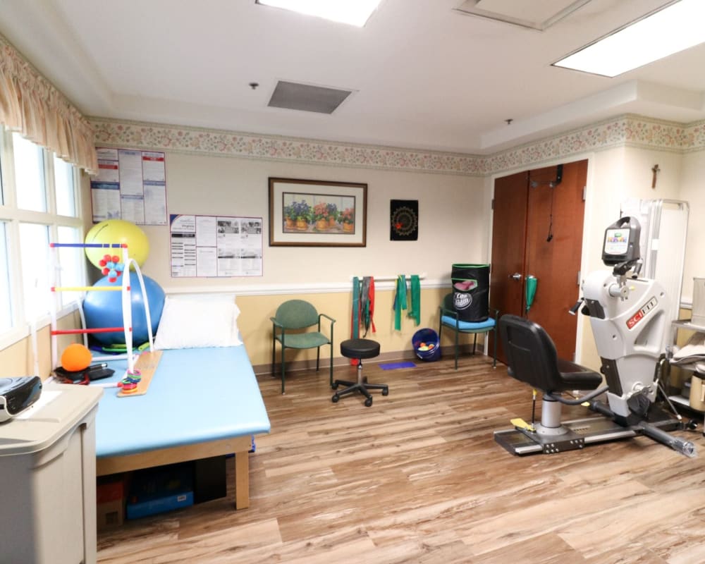 Physical therapy room at The Crossings at Ironbridge in Chester, Virginia