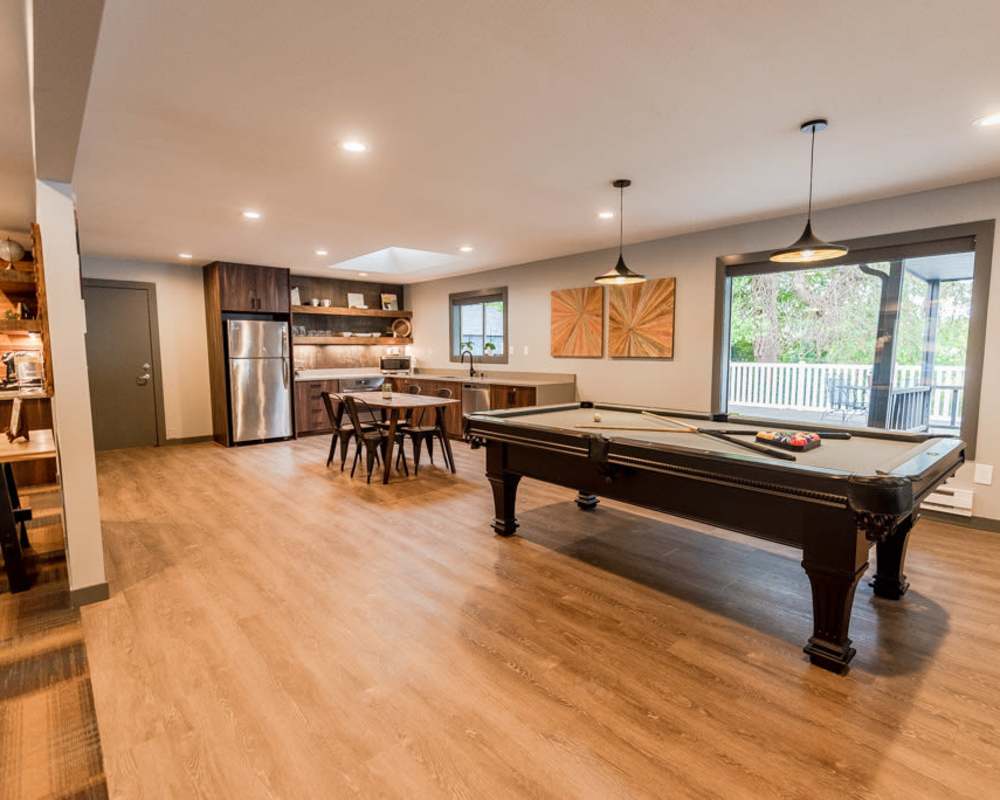 Clubhouse with pool table at Bellamonte in Tacoma, Washington