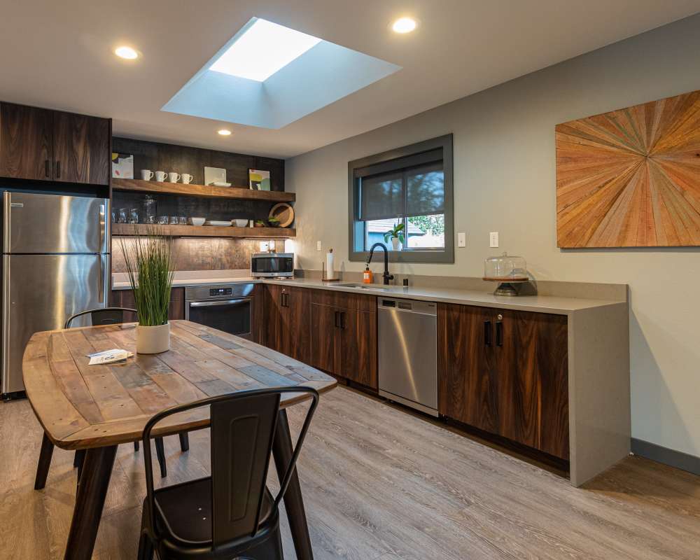 Clubhouse kitchen at Bellamonte in Tacoma, Washington