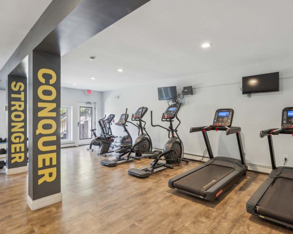 Fitness center for residents at Eagle Rock Apartments at West Hartford in West Hartford, Connecticut