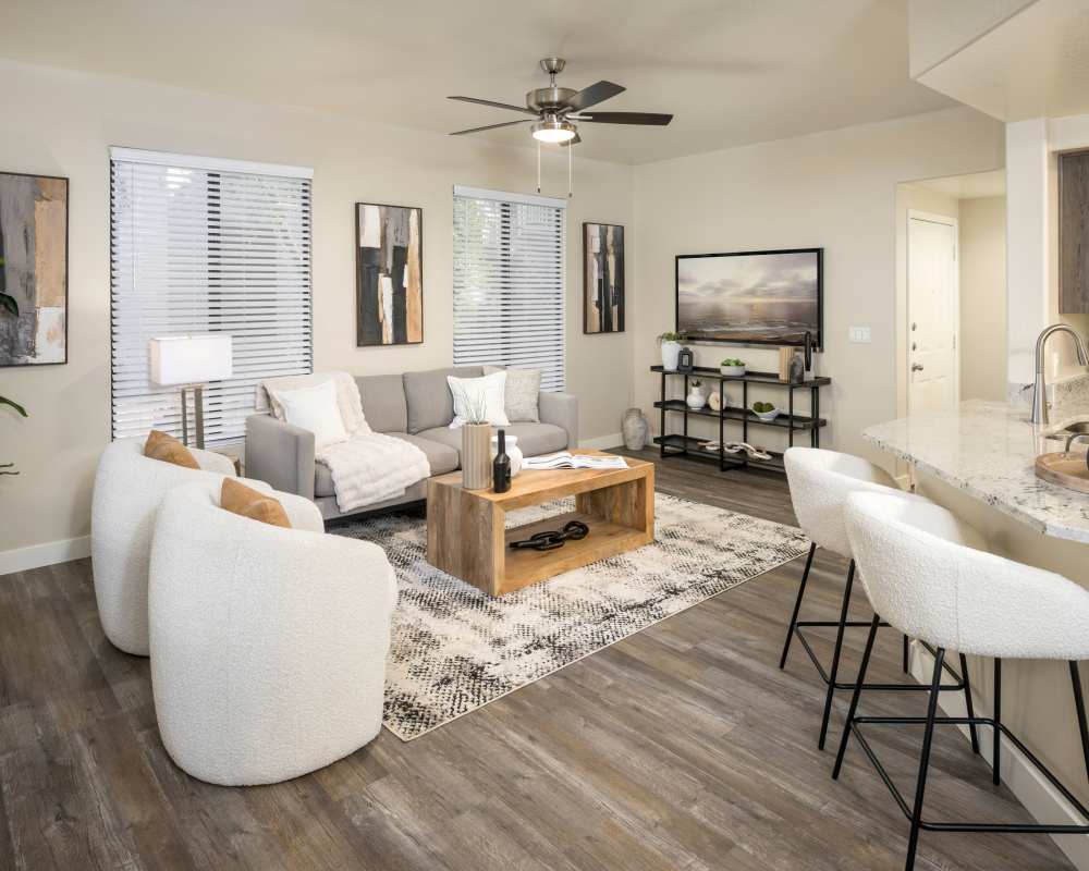 Living room at San Antigua in McCormick Ranch in Scottsdale, Arizona