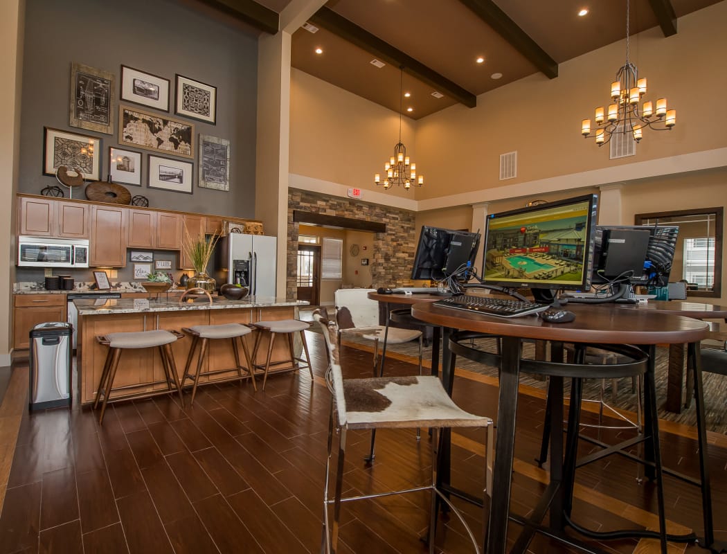 Our luxury clubhouse Owasso, Oklahoma showcase a business center
